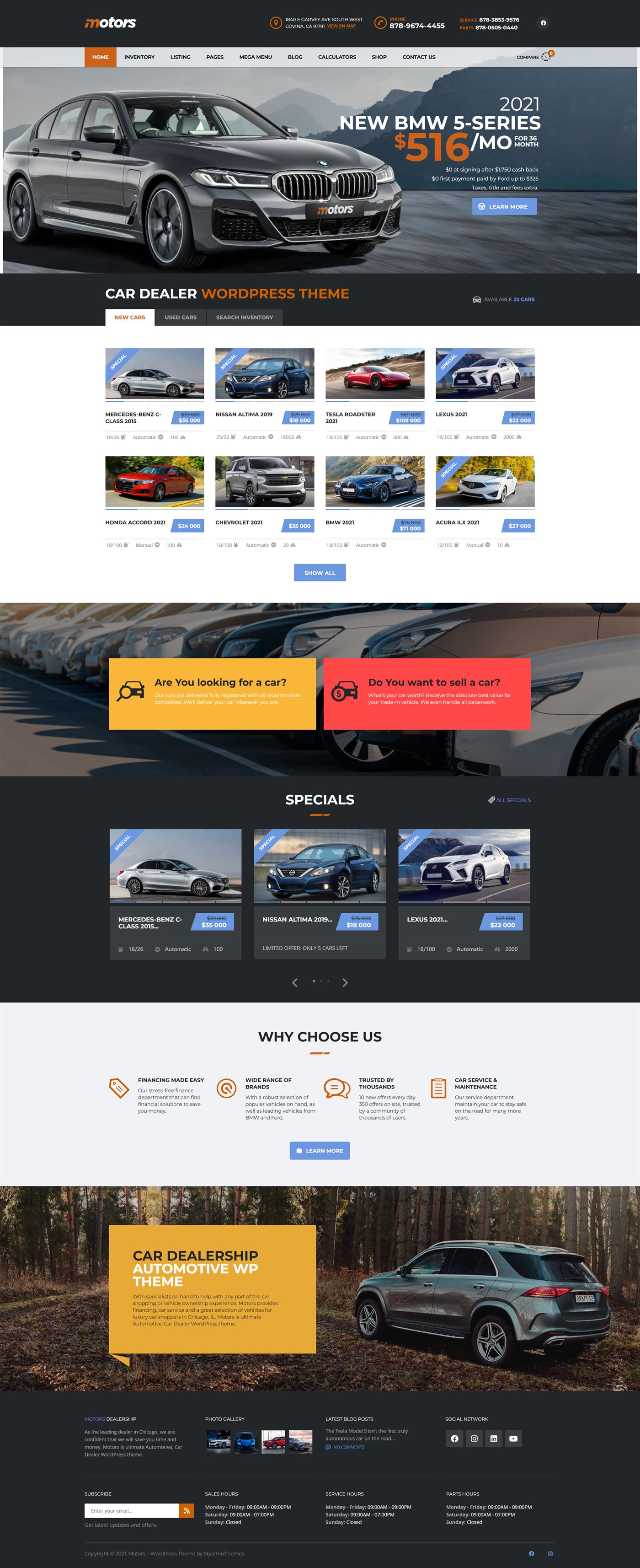 本土二手车车行 B2C 独立站 案例截图